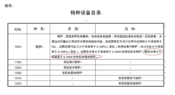 特種設備目錄